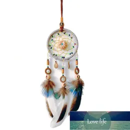 Mini Dream Catcher Car Pendant Wind Chimes Feather Decoration Handgjorda Dreamcatcher Gåvor Heminredning Vägg Hängande Utsmyckning Fabrikspris Expert Design Kvalitet