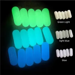 DHL Luminous Quartz Terp Pearl Pill OD 6 * 15mm Inserto per fumatori Spinning Glowing Dab Pills Capsule Glow Green Blue Light per Nail Banger Bong