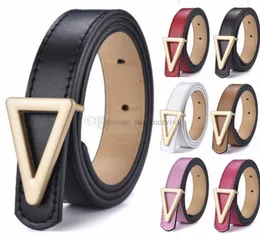 Designer Kids Smoothlellel Belt Children Triangle Metal Biftles Belts meninos meninas Pu couro Acessórios All-Match Women Women Woment A7219