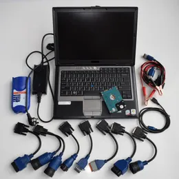 Diesel Truck Diagnostic Scanner Tool 125032 USB Link with Laptop D630 Kable Pełny zestaw 2 lat Gwarancja RAM 4 G Komputer