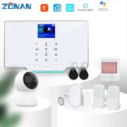 ZONAN TUYA WIFI BEZPIECZEŃSTWO DOM Z APLIKACJAMI KAMERY IP CONTROLA Pełny kolorowy Lekki Bezprzewodowy Alarm GSM System Domu Smart Home