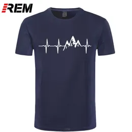 REM Mountain Heartbeat T-Shirt Mode Lustiger Geburtstag 100% Baumwolle Kurze Ärmel T-Shirts Kausal O-Ausschnitt Tops T-Shirts Hip Hop 210722