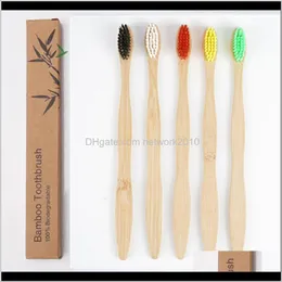 Disposable Toothbrushes Bath Supplies Home & Garden Drop Delivery 2021 Environmental Protection Log Bamboo Carbon Grinding Point Silk Toothbr