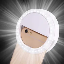 36 LED Selfie Ljus Telefon Blixt Fill Belysning Kamera Clip-on Ring Video Enhancing Up Lamp