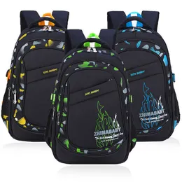 Skolbag Barn Casual Ryggsäckar Nylon Stor Storlek Studentskola Väskor 7-14 år Vattentät Pojke Skolan Backpack Kids Knapsack X0529