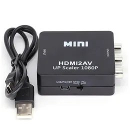 AV2HDMI 1080P HDTV Video Scaler Connettori Adattatore HD Video Composito Convertitore AV Box Per Xbox 360 PS3 Supporto PC360 NTSC PAL 2023 Nuovo