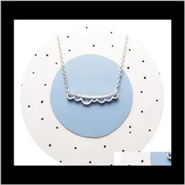 & Pendants Jewelry Drop Delivery 2021 10Pcs- N120 Ocean Wave Bar Open Cloud Scalloped Pendant Necklace Beach Necklaces Simple Geometric Chevr