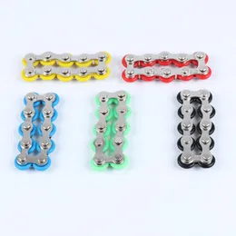 10 węzłów Dekompresyjny Łańcuch rowerowy Fidget Finger Spinner Sensory Zabawki Metal Puzzle Brelok Daj Dzieci Oświecenie Zabawki Prezent 0404