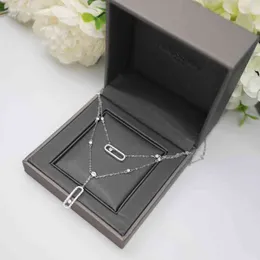 925 Sterling Silver Francês Diamante Duplo Duplo Série Jóias Requintadas Adequado para Mulheres