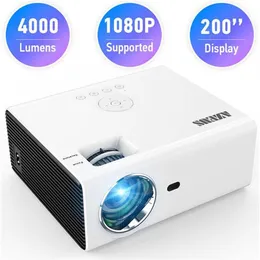 Azeus RD-822 Video Projector Leisure C3mq Mini Projectors Ondersteund 1920 * 1080p Draagbare projector voor thuis met 40000 uur LED-lamp Life A07
