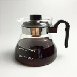 Caffettiera in vetro da 350 ml Teiere Bollitore Caffè Server Bollitore per acqua Teiera Il vetro resistente al calore può essere riscaldato direttamente a fiamma aperta 210408