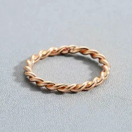 LUTAKU Punk Thin Twist Rope Minimalist Rings For Women Simple Rustic Knuckle Stack Slim Rings Wedding Jewelry G1125