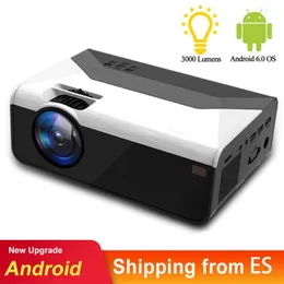 Proiettore per la casa G08 1280 * 720P 3000 lumen Android WIFI Proyector Proiettore per telefoni cellulari 4K 3D Video Beamer