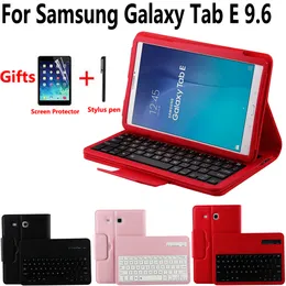 Lossa trådlöst Bluetooth-tangentbordskåpa för Samsung Galaxy Tab E 9.6 SM-T560 T560 T561 T562 med skärmskyddsfilmpenna