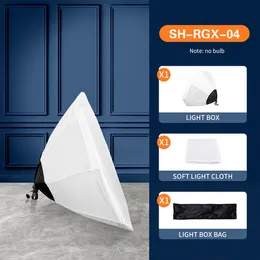 Fotografia Softbox Kit Portátil Octagon Softbox 70W LED Light Brightness Flash Guarda-chuva Com 2M Stand Photo Studio Acessórios