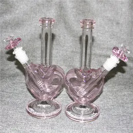 beautiful love hookah Water Pipe heart shaped glass bongs oil rig thickness for smoking bong with bowl downstem