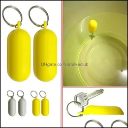 Simning Vattensporter Utomhus Pool Aessories 2st KAYAK flytande nyckelring Fender Buoyant Key Ring Marine Segelbåt Float Canal Keychain