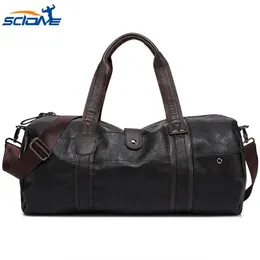 Bolsas ao ar livre Scione a água de grande capacidade de couro PU de couro de face macia para homens para homens