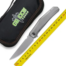 Green Thorn 1507S Tactics Lager Flipper Klappmesser D2 Klinge Titanlegierung Griff Camping Outdoor Obst Praktische EDC Werkzeuge