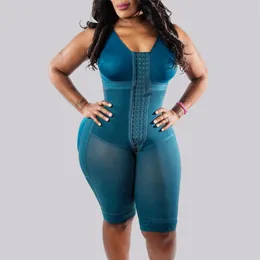 Women Postoperative Shapewear Corset Faja Colombianas Full Body High Compression Bra Waist Trainer Modeling Strap 220115