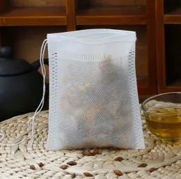 Moda Boş Dokunmamış Kumaş Teabags Tek Kullanımlık Çay Demlik Çanta Dize Mühür Filtre Kağıt Teabag 5,5 x 7 cm Bitki Gevşek SN2634 için