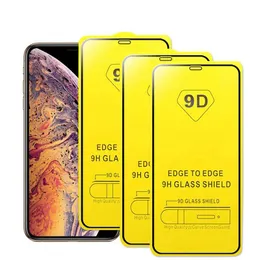 9D Pełny klej szkło hartowane Kompletne pokrycie ekranu Protector Film dla iPhone 13 12 11 Pro Max X XR XS Brak pakietu