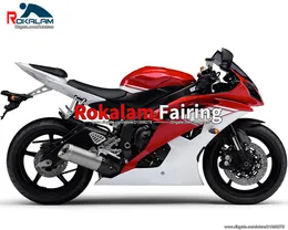 Carenatura bianca rossa per Yamaha YZF-R6 YZF R6 2011 2012 2013 YZF600 R6 YZF 600 R6 2008-2016 08-16 Parti carenature moto (stampaggio ad iniezione)