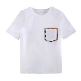 Летние белые футболки для маленьких мальчиков для девочек, детский дизайнерский бренд, бутик, детская одежда, оптовая продажа, роскошные топы, детская одежда