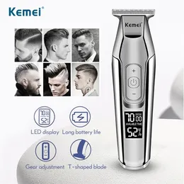 Trimmer Profissional para Homens Hair Clipper Máquina de corte sem fio Barba e bigode Digital Razor Cut Barber 220216