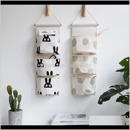 Nordic Style Wall Wiszące Organizator Torba Przechowywanie rzeczy 3 Pocket Makeup Holder Cosmetic Sundries Wouch Closet Torby pojemnikowe 9bzas Jfehv