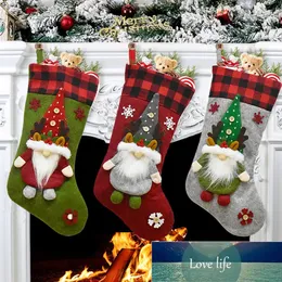 Meias de Natal Santa Sacos Decorações de Natal para Home Doces Saco Pendurado Xmas Ornamento de árvore Noel Ano Novo Preço de Fábrica Especialista Qualidade Mais Recente
