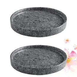 11.5x11.5x1.5cm Flowerpot Drip Tray Ceramic Cement Design Base för trädgård Balkong (grå) Planters krukor