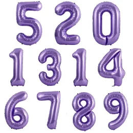 Party Decoration 40 Inch Purple Red Macaron Number Balloon 0 1 2 3 4 5 6 7 8 9 Ballons Baby Shower Birthday Wedding Decor Supplies