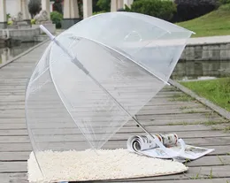 10ピースクリア透明バブルディープドームレイン傘ゴシップガール風抵抗キノコ傘形状結婚披露宴の装飾