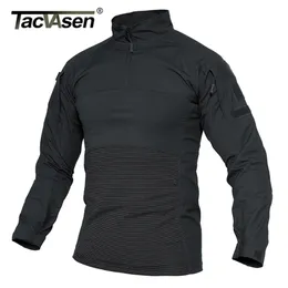 Tacvasen män taktiska militära t-tröjor Assault Combat Army Rip-Stop Work Cargo Tshirts Vandra Shoot Top Airsoft Kläder 210716