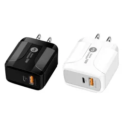 18W PD Wall Charger EU US Plug Power Adapter do iPhone'a 12 13 Samsung Galaxy S6 S7 Edge S8 S9 Note 10 Szybkie ładowarki