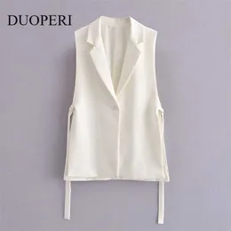 Jacket Women Blazer Gilet Sleeveless Vest Fashion Casual Streetwear za Woman Waistcoat Tops veste femme 211120