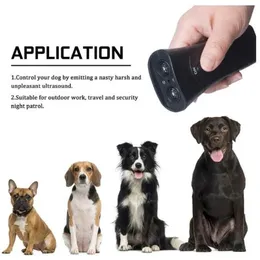 3 em 1 Ultrasonic LED Pet Dog Repeller Stop Bark Training Trainer Device Anti Latindo Lanterna conveniente
