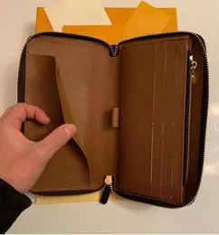 M60017 ZIPPY WALLET damski zapinany na zamek klucz etui na karty monety codzienna torebka wysoki długi zamek błyskawiczny portfele damskie kopertówki z zamkiem błyskawicznym uy-87NO BOX