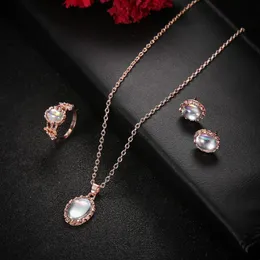 Kedjor Fashion Silver Gold Choker Chunky Chain Bib Necklace Women Jewelry Pendant European American Diamond Ring Earring Set