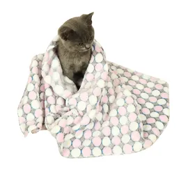 애완 동물 담요 개집 귀여운 발 발자국 개 담요 소프트 플란넬 수면 매트 강아지 고양이 따뜻한 침대 덮개 수면 6108 Q2