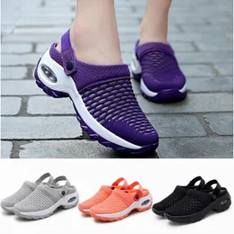 الصنادل النساء شبكة الأحذية زيادة الهواء وسادة السيدات منصة المشي الرياضية صندل مريح عارضة تنفس الأوتاد النعال