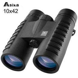 Binóculos de telescópio Asika 10x42 HD Camping Hunting Scopes Binóculos com telescópios de ângulo largo totalmente multirrevestidos Bak4 Prism Optics Binóculos HKD230627