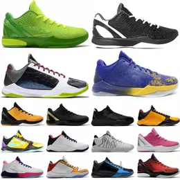 2022 OG Basketbollskor Mens 24 5 6 6S Dark Night Grinch Prelude Think Pink Helicopter Serpentin Patent Leather Sneaker Bruce Lee Chao La Prelude Triple Black