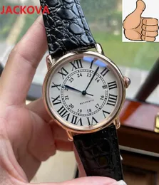 جودة مصنع رجالي عدد الرجال الروماني الساعات 42 ملليمتر 2813 الحركة التلقائية الميكانيكية جلد طبيعي relojes دي ماركا موهير رئيس ساعة اليد