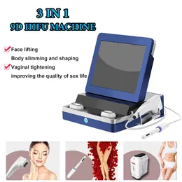 Hifu High Intensity Focused Ultrasound 3DHIFU Face Lift Machine Wrinkle Removal 2 i 1 vaginal åtdragning