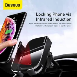 Baseus 15W Car Quick Vehicle Automotic Induction Wireless Charger Holder For iPhone 12