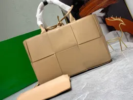 Luxury Bottegass Arco Totes Handbag 7A Genuine Leather Realfine888 3A 652867 30cm Leather Fashion Purse For Women with Dust