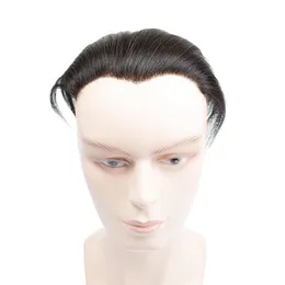 Nowa moda mężczyźni głowa prawdziwa realistyczna peruka, biała włosy Niewidzialny makijaż