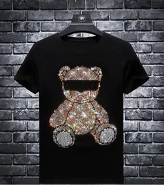 Hotdrill Cool Rhinestones anime T-Shirt Men Short Sleeve Summer Tops T Shirt Male Fashion tshirt 03